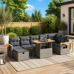 Comfortable and Versatile 8 Piece Garden Sofa Set