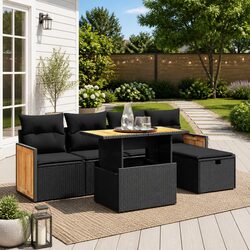 Comfort Meets Value in Our 6 Piece Garden Sofa Set