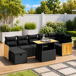 Comfortable and Reliable 8-Piece Garden Sofa Set