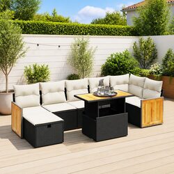 Reliable 8-Piece Outdoor Sofa Set with Cushions