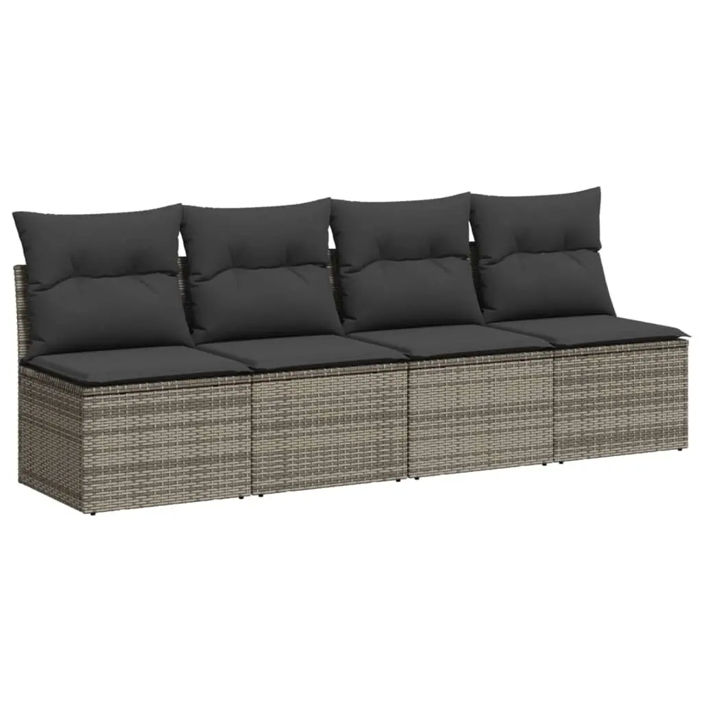 Garden Sofa Set 11 Piece Outdoor Furniture Lounge Grey Modular PE Rattan