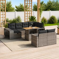 Reliable 11-Piece Garden Sofa Set with Stylish Comfort