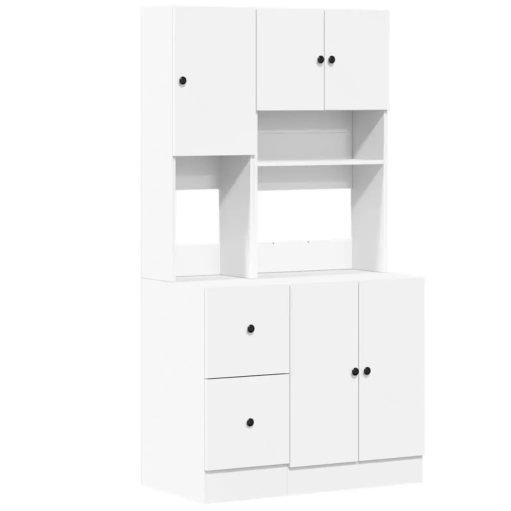 Kitchen Cabinet Storage Unit White Engineered Wood 95x50x180cm