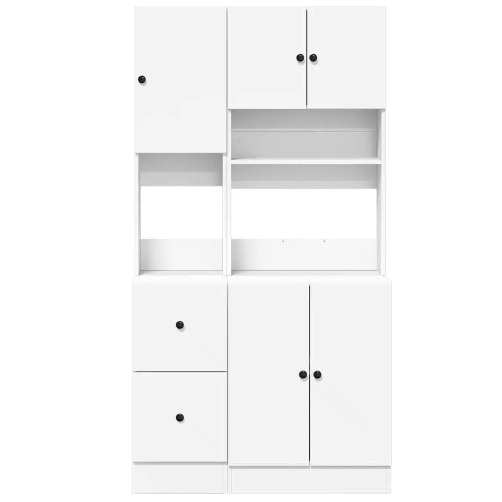 Kitchen Cabinet Storage Unit White Engineered Wood 95x50x180cm