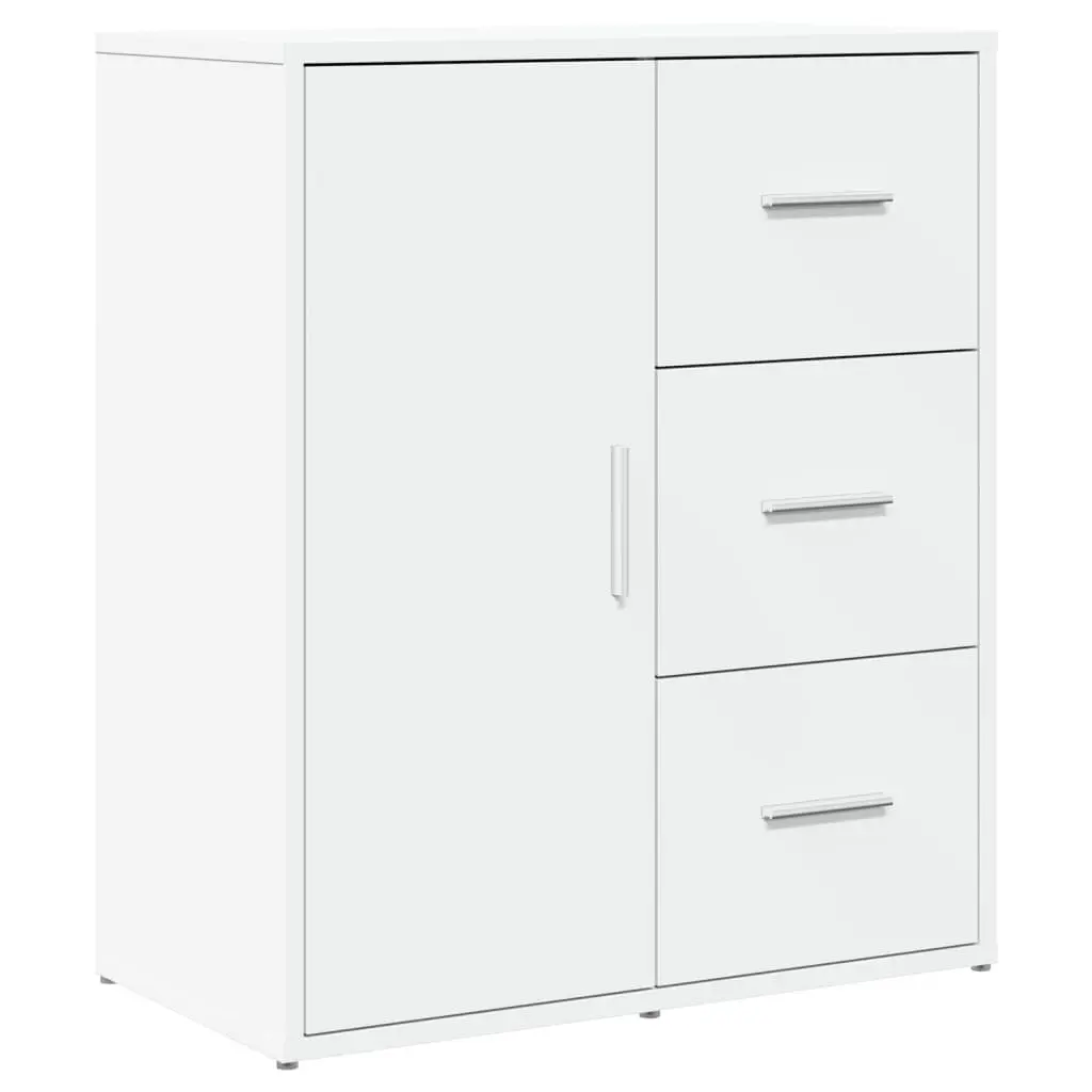 Sideboard Cabinet Storage Furniture Engineered Wood White 60x31x70 cm Set of 2