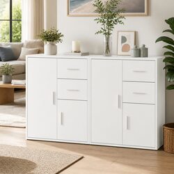 Reliable White Sideboard Cabinet – A Practical Storage Solution 60x31x70cm