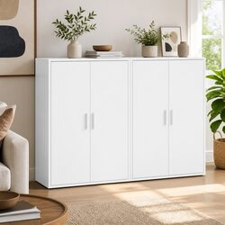 Reliable White Sideboard with Practical Storage Solutions
