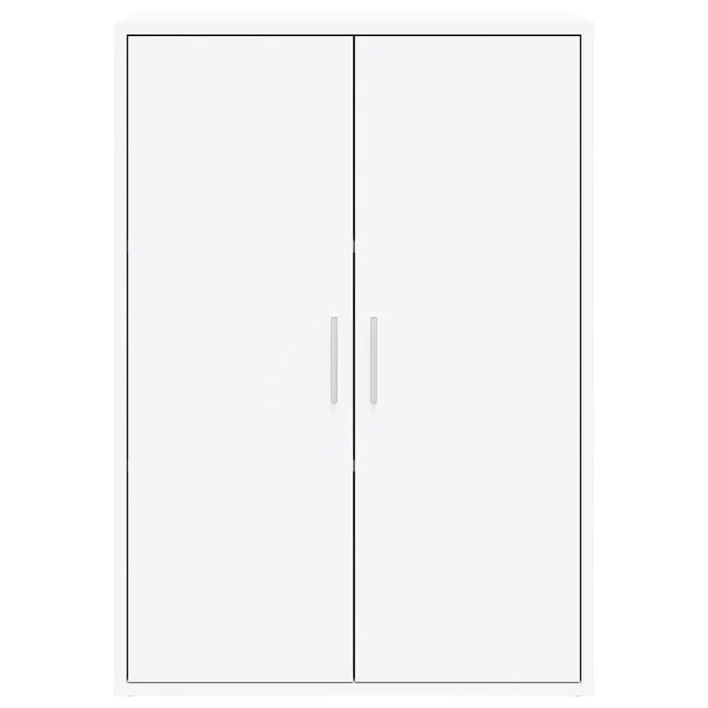 White Engineered Wood Sideboard Storage Cabinet Buffet Living Room Furniture