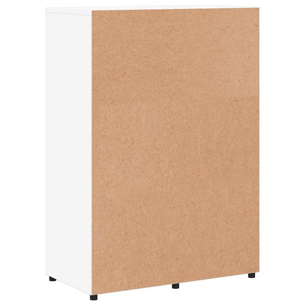 Sideboard Storage Cabinet 60x31x84 cm White Engineered Wood Set of 2
