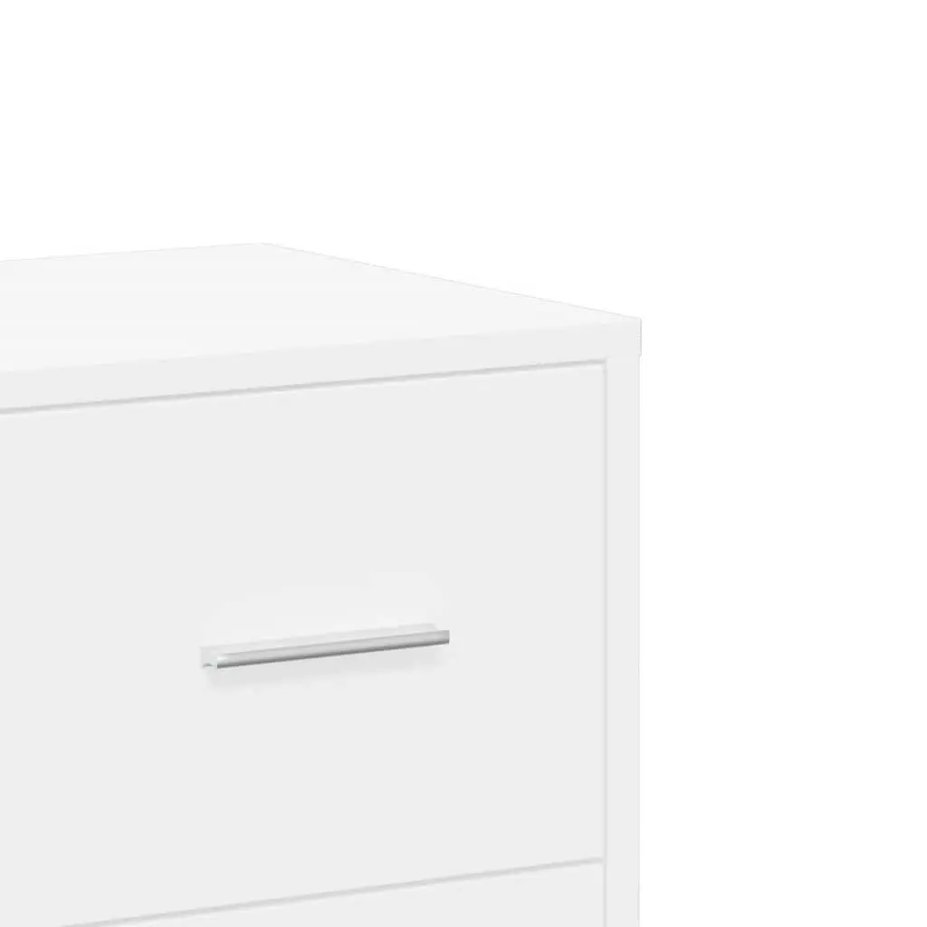 Sideboard Storage Cabinet 60x31x84 cm White Engineered Wood Set of 2