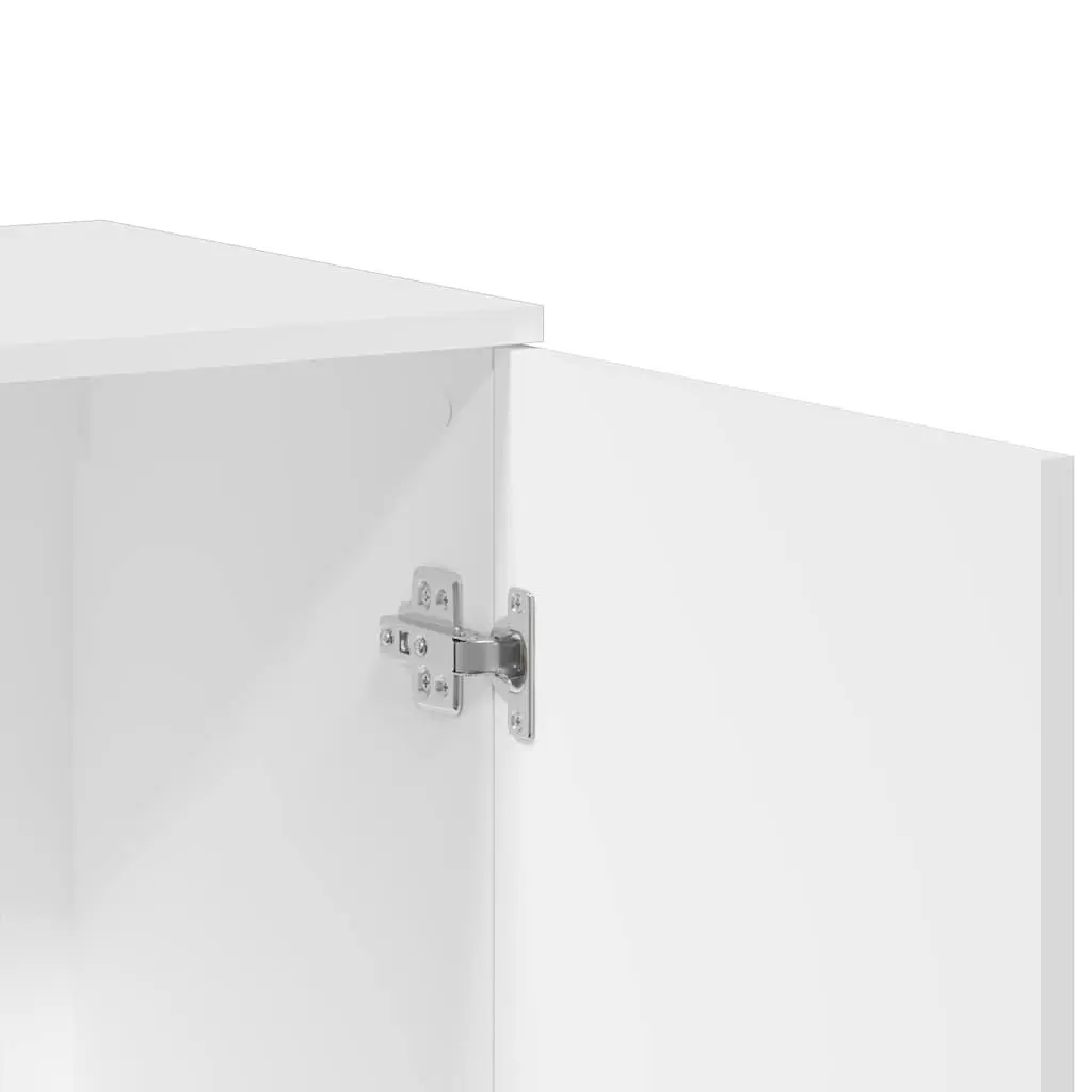 Sideboard Cabinet Storage Buffet 79x38x80 cm White 2 Piece Engineered Wood