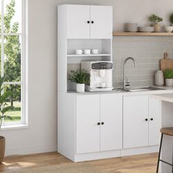 Kitchen Cabinet White Storage Unit Cupboard Doors Drawers Engineered Wood