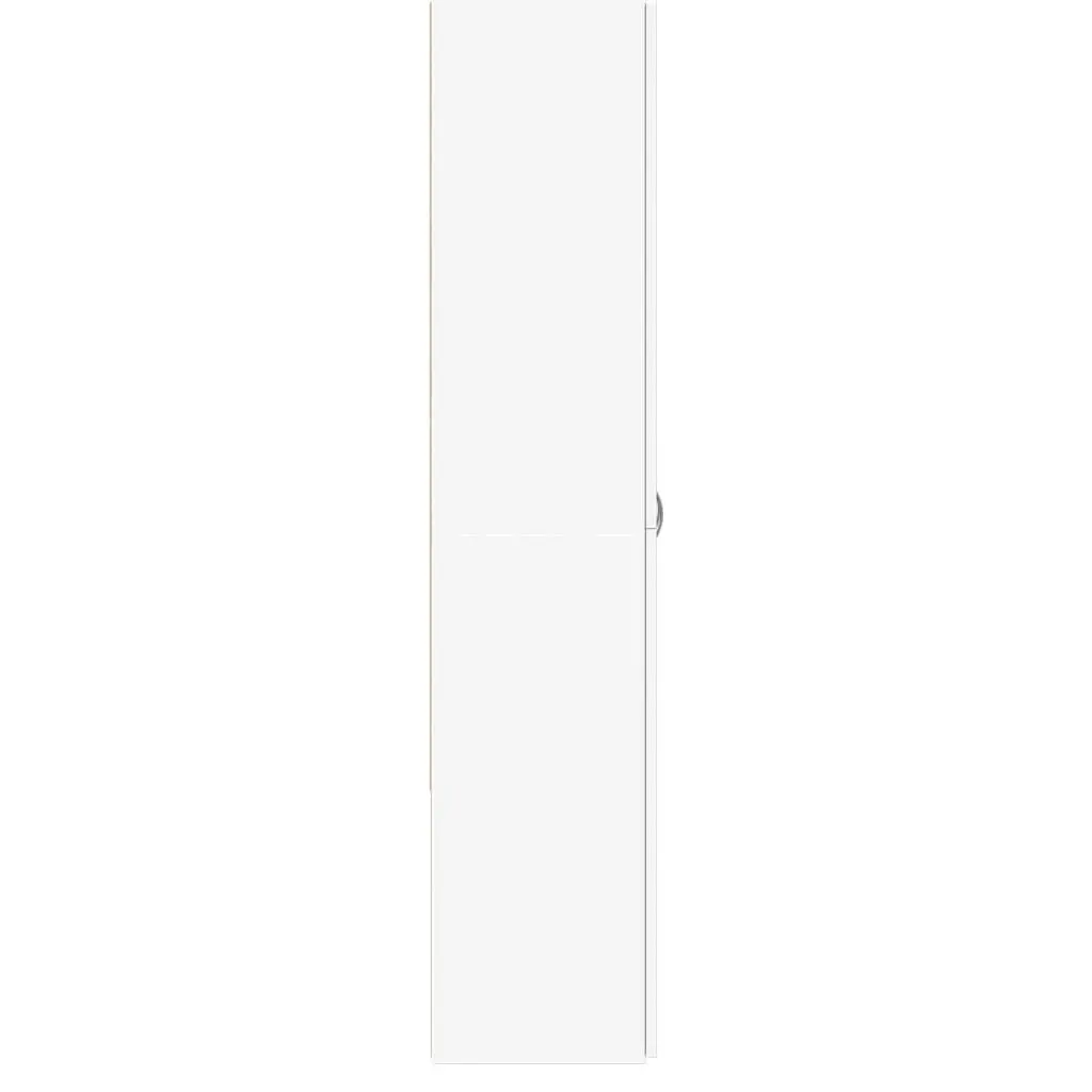 File Cabinet White 4 Compartment Storage Engineered Wood Office Furniture