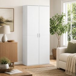 Durable White Highboard Cabinet with Ample Storage