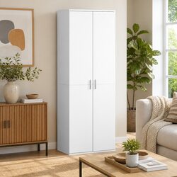 Highboard Storage Cabinet White 60x35x180 cm Engineered Wood Living Room