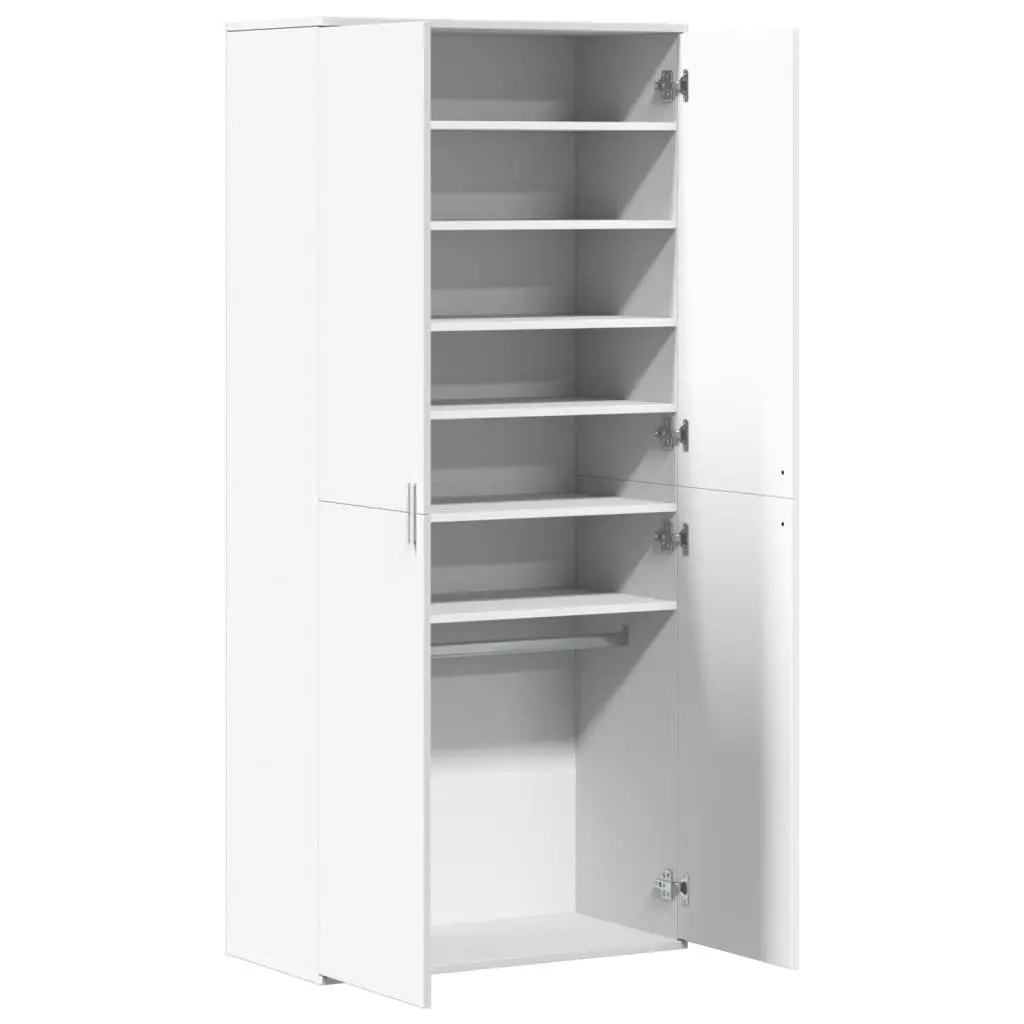 Shoe Cabinet Storage Organizer Tall Wardrobe White 80 x 39 x 178 cm