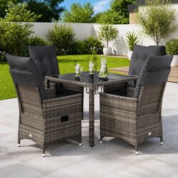 Comfortable 5 Piece Garden Dining Set for Relaxation
