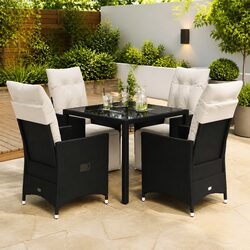 Comfortable and Durable 5-Piece Rattan Dining Set