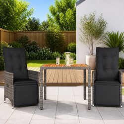 Practical Grey 3-Piece Outdoor Bistro Set