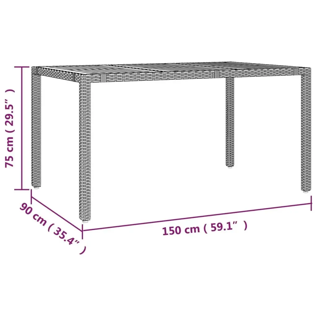 Bistro Set Outdoor Furniture 5 Piece Grey Poly Rattan with Cushions