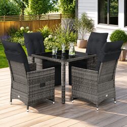 Reliable 5-Piece Garden Bistro Set with Comfort and Style