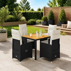 Comfort and Style: Black 5-Piece Garden Bistro Set