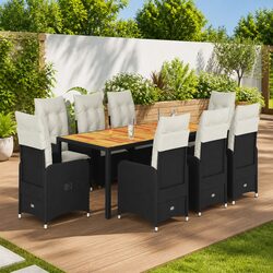 Affordable 9-Piece Garden Bistro Set for Outdoor Comfort