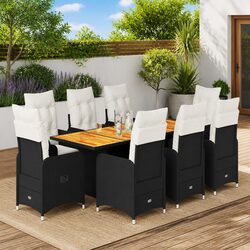 Comfortable 9 Piece Bistro Set with Removable Cushions
