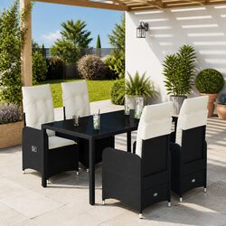 Practical 5 Piece Outdoor Bistro Set for Relaxation