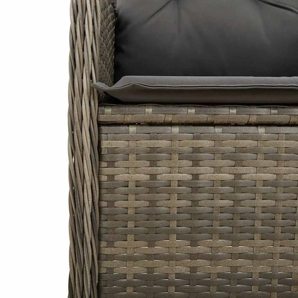 Grey 5 Piece Outdoor Bistro Set Garden Furniture with Cushions