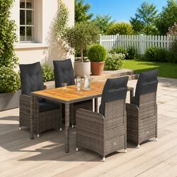 Comfortable 5 Piece Bistro Set with Cushions