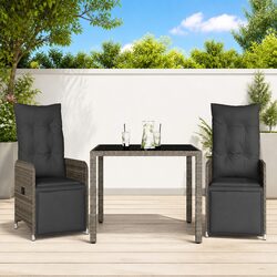 Comfortable and Durable 3-Piece Bistro Set for Outdoor Use