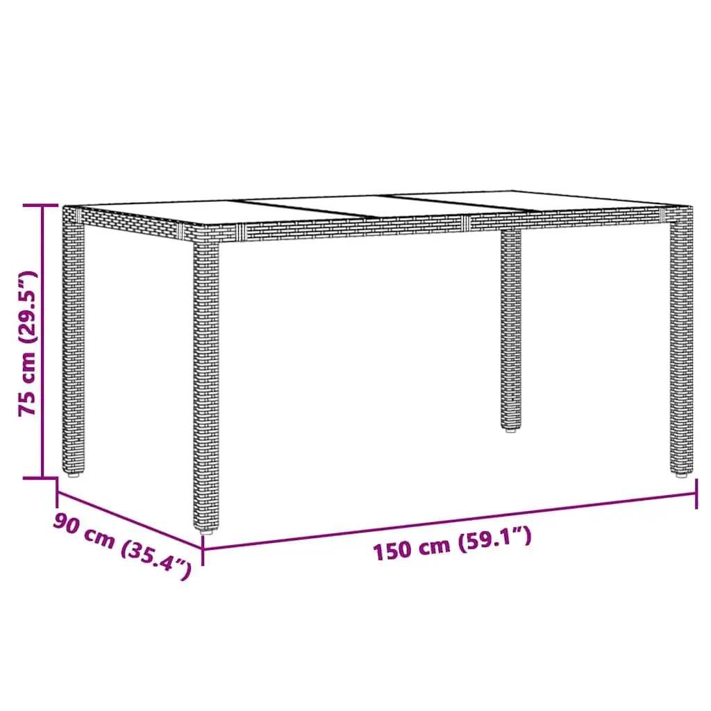 5 Piece Garden Bistro Set Outdoor Furniture Adjustable Backrest Grey Poly Rattan Cushions Glass Table