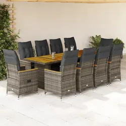 Comfortable and Stylish 11-Piece Bistro Set in Grey
