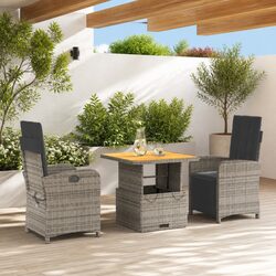 Value-Driven Grey Rattan Garden Dining Set