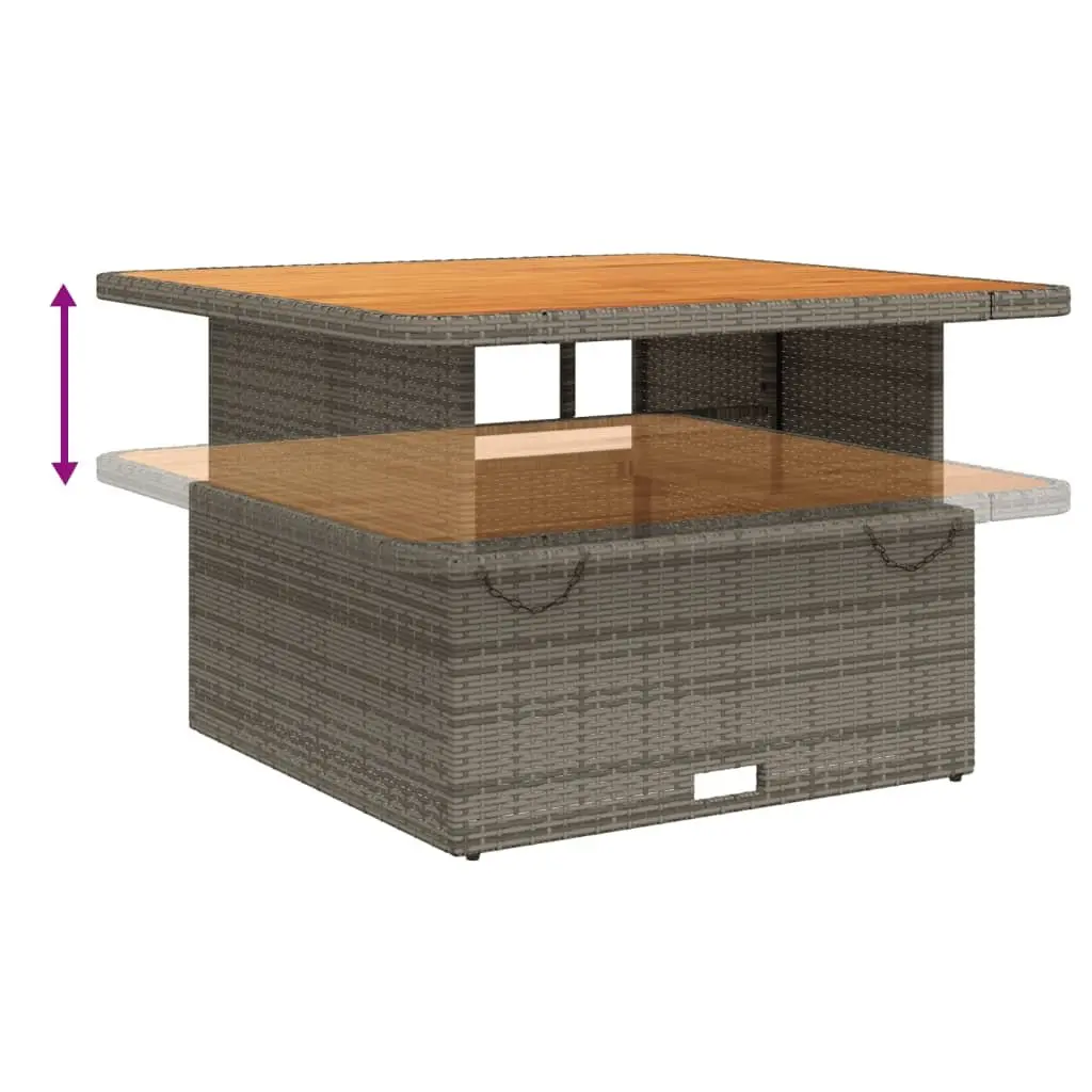 Grey Poly Rattan 5 Piece Garden Dining Set Outdoor Furniture with Cushions