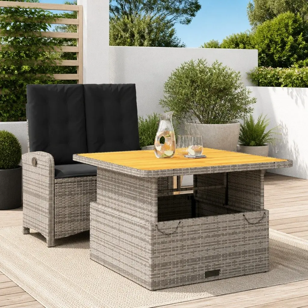 Grey Garden Dining Set with Comfort and Style