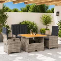 Warm 4-Piece Garden Dining Set for Outdoor Enjoyment
