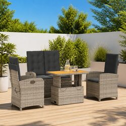 Comfortable 4 Piece Garden Dining Set with Practical Features