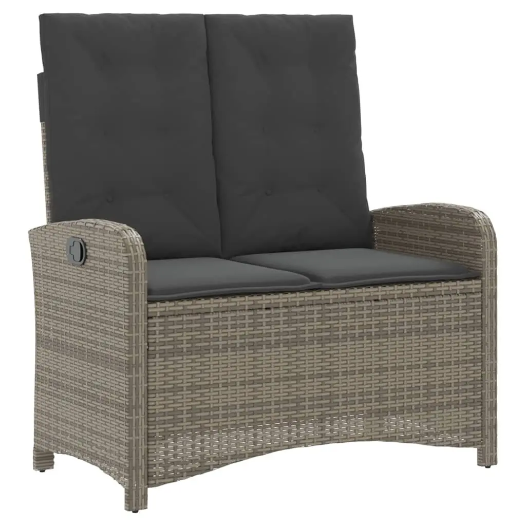 Garden Dining Set 4 Piece Outdoor Furniture Grey Poly Rattan with Cushions