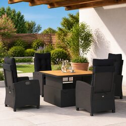 5 Piece Garden Dining Set for Comfort and Practicality
