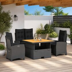 Quality Black Rattan Dining Set: Comfort Meets Value