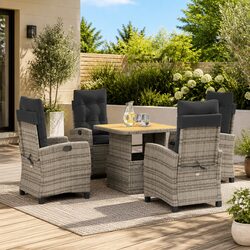 Warm and Practical 5-Piece Garden Dining Set