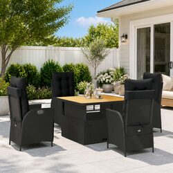 Comfortable 5 Piece Outdoor Dining Set with Cushions