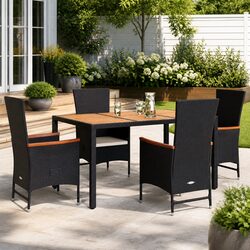 Value-Driven Black 5 Piece Outdoor Dining Set