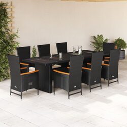 Reliable 9 Piece Outdoor Dining Set with Comfort and Style