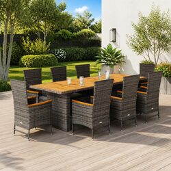 Comfortable Grey Dining Set for Your Outdoor Enjoyment