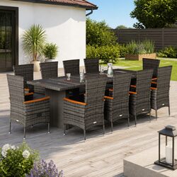Comfortable 11 Piece Garden Dining Set with Value in Mind