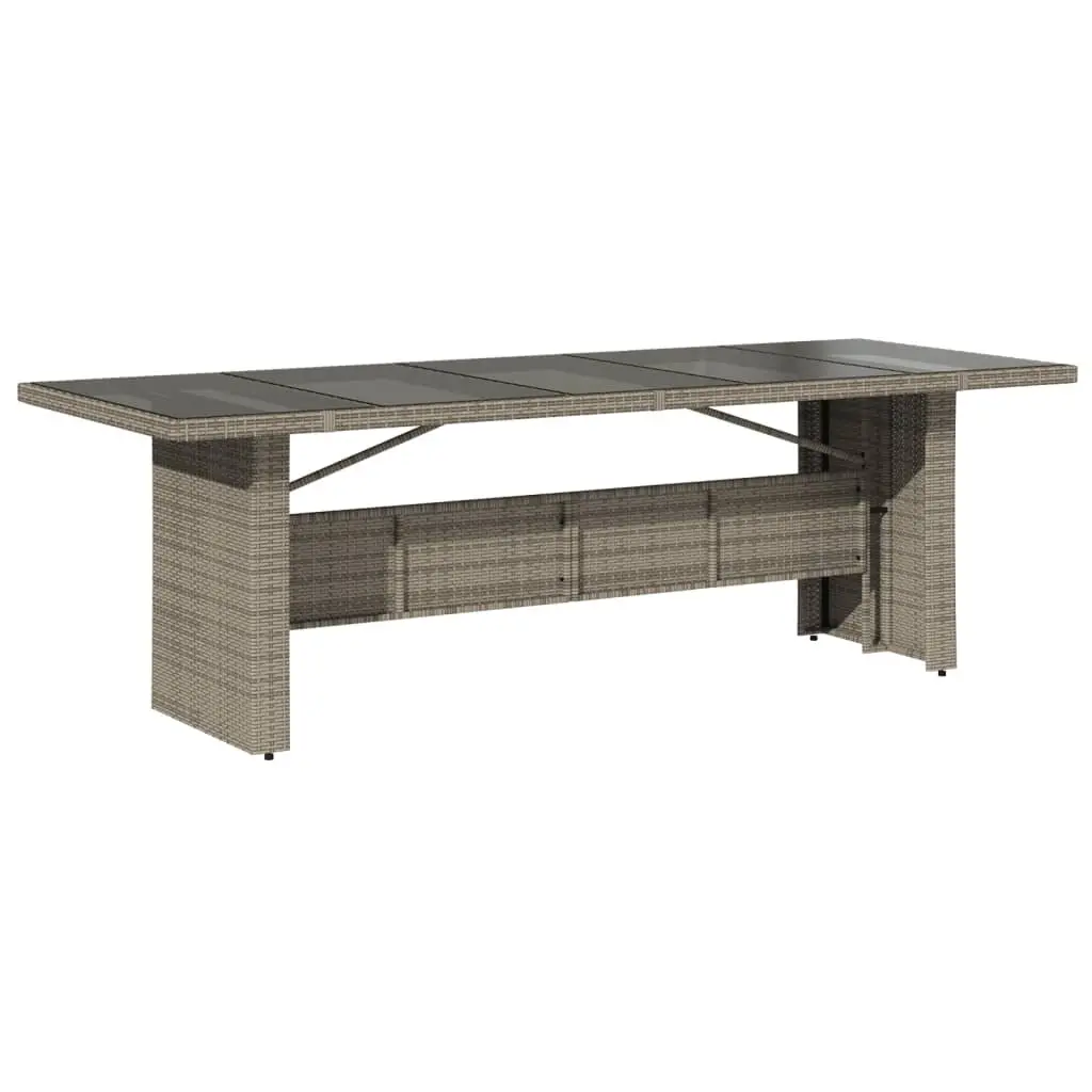 Garden Dining Set 11 Piece Outdoor Furniture Grey Poly Rattan Cushions Patio