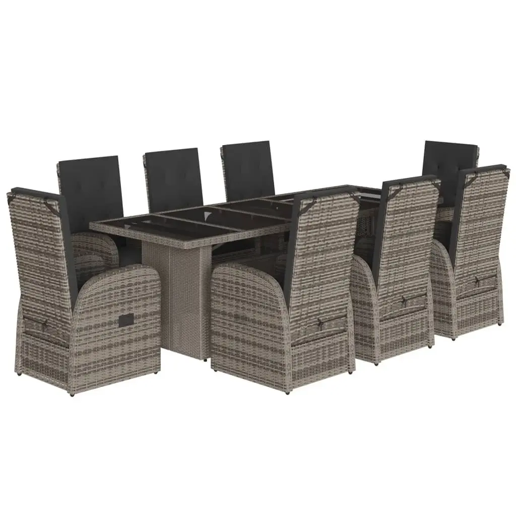 9 Piece Grey Garden Dining Set
